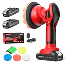 AVHRIT CAR BUFFER POLISHER KIT 2X2000MAH 21V BATTERIES 6" CAR BUFFER - RED/BLACK - Like New