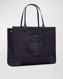 TORY BURCH ELLA LOGO RECYCLED NYLON TOTE BAG - BLACK - Like New