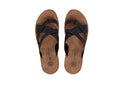 HB227501 HARBORSIDES WOMEN KINDRA WEDGE SANDALS SIZE 6.5 BLACK - Brand New