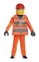 Disguise Lego Construction Worker Deluxe Costume, Orange, Small (4-6) - Brand New
