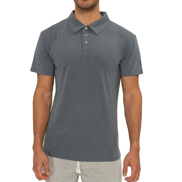WARRIORS & SCHOLARS FAIRWAY S/S ACTIVE POLO , MEDIUM - GRAY - Brand New