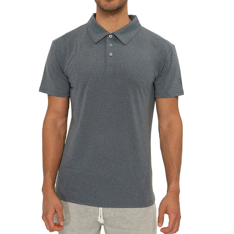 WARRIORS & SCHOLARS FAIRWAY S/S ACTIVE POLO , MEDIUM - GRAY - Brand New