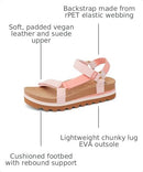 CI9321 REEF Cushion Rem Hi Womens Platform Sandal, Coral Duo, Size 8 - Like New