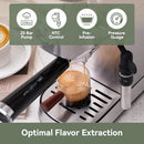 GEVI Espresso Machine 20 Bar Milk Frother ECMA0 - IVORY SILVER - Brand New