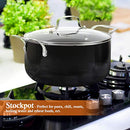 SHINEURI 6 Pieces Cookware Set Nonstick Ceramic Pots Pans B07SKNGZYN - Black - Brand New