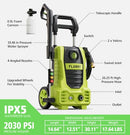FLAWNT Electric Pressure Washer, 26 FT Hose Pressure Cleaner 2030 PSI - Green - Like New