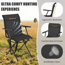 Goplus Hunting Chair Swivel Folding Hunting Blind Chair B0CBBXLB8V - Black - Brand New