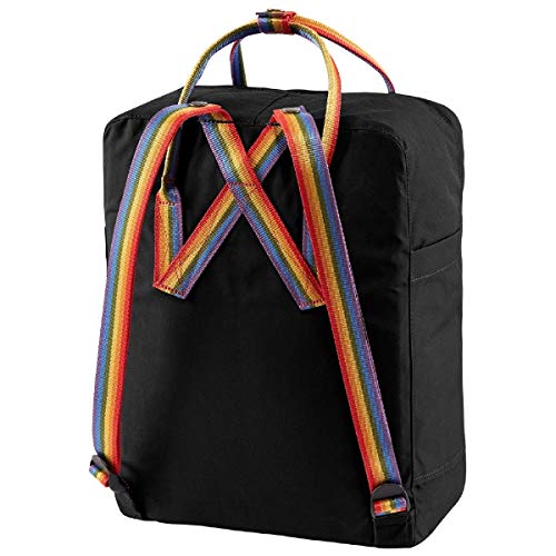 23620 Fjällräven Kånken Rainbow Black/Rainbow Pattern One Size - Brand New