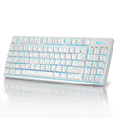 RK ROYAL KLUDGE RK89 WIRELESS KEYBOARD ROYAL KLUDGE RED MECHANICAL - WHITE - Like New