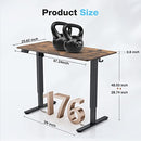 SMUG Standing Desk 48 x 24 Electric Height Adjustable Home Office - Rustic Brown - Like New