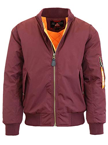Spire By Galaxy Men's Flight Jacket Maroon 2X-Large - Brand New