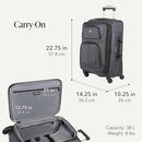 SWISSGEAR Sion Softside Expandable Spinner Luggage Dark Grey 2-Piece Set - Brand New