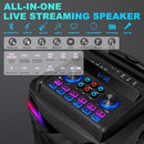 GEYGUY GTSK210-1 DUAL 10-INCH DSP BLUETOOTH KARAOKE MACHINE WITH 2 MICROPHONES - Like New