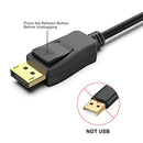 AVACON 4K DISPLAYPORT TO HDMI 6 FEET GOLD-PLATED CABLE BLACK - Brand New