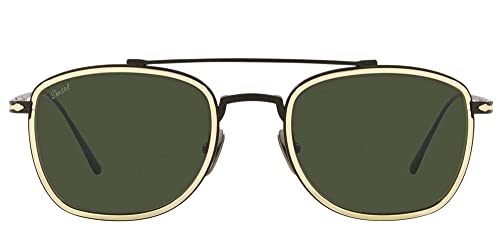5005 ST PERSOL Men's 50MM Polarized Optical Sunglasses, Black/Brown - Brand New