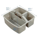 ECR4Kids 3-Compartment Small Storage Caddy Organizer 6-Pack Grey - Brand New