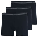 BLU ROCK MEN'S COTTON FLEX STRETCH BOXER BRIEFS,3 PACK, SIZE XL - BLACK - Like New