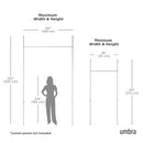 Umbra Anywhere Expandable Curtain Rod and Room Divider, 1012718-765, Nickel - Like New