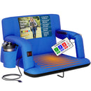 ALPCOUR HEATED RECLINING STADIUM SEAT 24" EXTRA-WIDE BLEACHER CHAIR - ROYAL BLUE - Like New