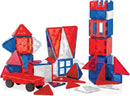 TYTAN TILES MAGNETIC TOY TILES, 60 PIECES, RED WHITE & BLUE,z STEM CERTIFIED Like New