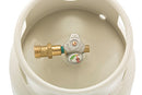 Flame King YSN201BT 20LB Steel Floor Buffer Propane Tank Cylinder - White - Brand New