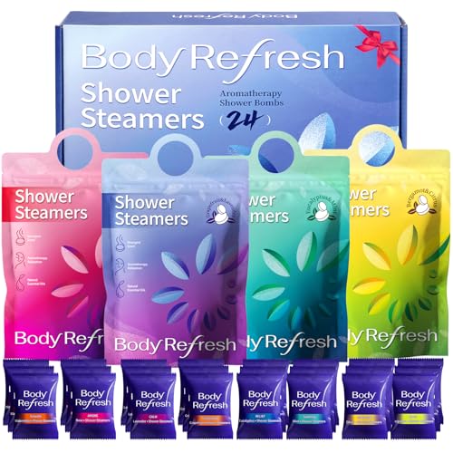 BODYREFRESH Shower Steamers Aromatherapy 24 Pack Bombs Gifts - Multi Color Like New