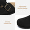 Xiakolaka Women's Suede Clogs Adjustable Buckle Slip on Footbed Clog Black 5 Like New