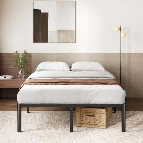 ZINUS VAN 16" METAL PLATFORM BED, NO BOX SPRING, BLACK, QUEEN - Like New