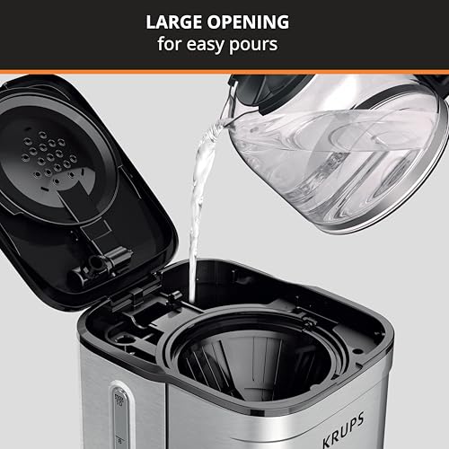 KRUPS NEWER MODEL DRIP COFFEE MAKER, 10-CUP - SILVER - Like New