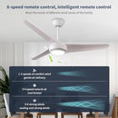 KINDLOV 52" Ceiling Fan Lights,Remote,6 Speeds,3CCT,Reversible,White - Like New