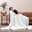 ASHFORD HOME COZY WARMWELL BLANKET WINTER WHITE KING SIZE 108 X 90 INCHES - Like New