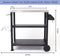 NUUK THREE SHELF MOVABLE OUTDOOR DINING CART TABLE 20" X 32" NSF - BLACK - Like New