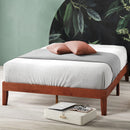 INUS WEN WOOD PLATFORM BED FRAME AZ-SWPB-12K - KING - CHERRY - Scratch & Dent
