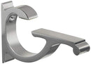 Aluminum Curved Shelf Clips Set of 2 Chrome 3"H x 3/4"W x 5"D - Brand New