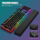 RedThunder K10 Wired Keyboard Mouse Wrist Rest Combo RGB 3 in 1 PC Gamer - Black - Like New