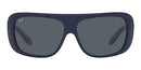 RAY-BAN RB2196 BLAIR RECTANGULAR SUNGLASSES BLUE FRAMES, BLUE LENSES 64MM - BLUE - Like New