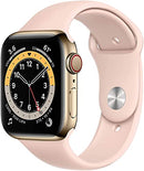 APPLE WATCH 6 GPS + CELLULAR 40MM GOLD STAINLESS GOLD PINK SPORT BAND - Like New