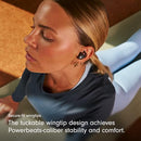 BEATS POWERBEATS FIT WIRELESS NOISE CANCELLING EARBUDS ME2J4LL/A - JET BLACK - Like New