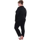 ANGELINA WOMEN'S CLASSIC MODAL LONG SLEEVE PAJAMA SET - SIZE: WOMEN M/L - BLACK - Like New