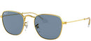 RAY-BAN JUNIOR SQUARE SUNGLASSES - LEGEND GOLD FRAME, BLUE POLARIZED LENSES - Like New