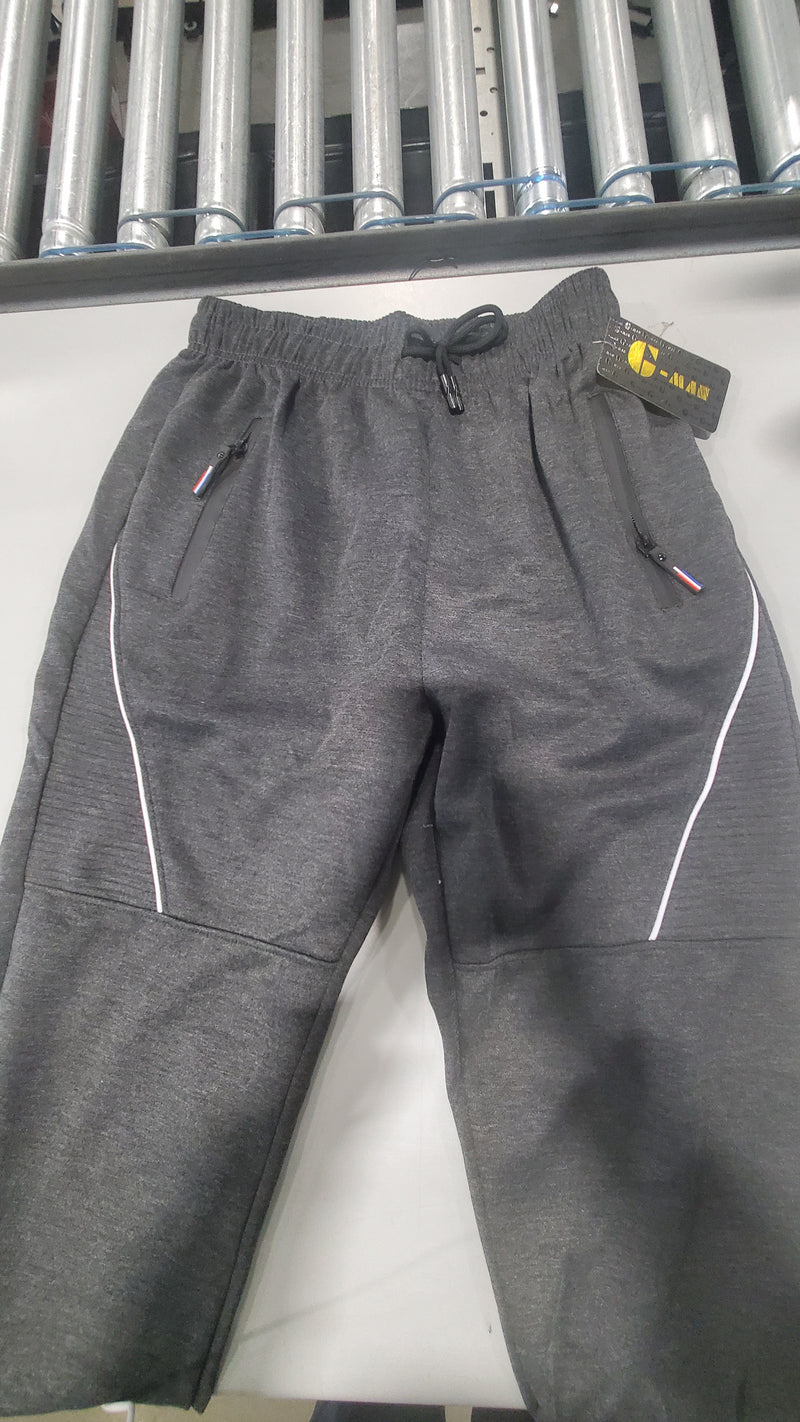 G-MAN MEN'S FASHION JOGGERS DRAW STRING SPORTS SWEAT PANTS - SIZE L - LIGHT GRAY - Brand New