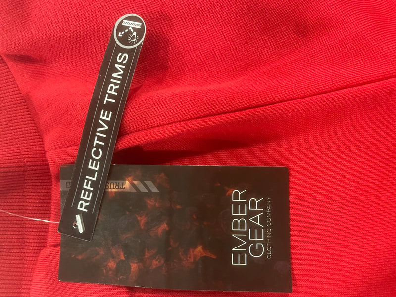 EMBER GEAR SLIM-FIT FLEECE JOGGER SWEATPANTS WITH POCKETS - SIZE: L - RED - Brand New