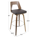 LumiSource Trilogy 30" Bar Stool, Bar Chairs, Swivel Bar Stools, Bar Stools - Like New