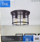 Joakim 2-Light Flush Mount Ceiling Light 11.8"X 8" Black 960 Lumens - NEW - Brand New