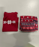 CUDDL DUDS KIDS 2 PIECE PAJAMAS SET - SIZE: YOUTH M(8) - RED - Like New