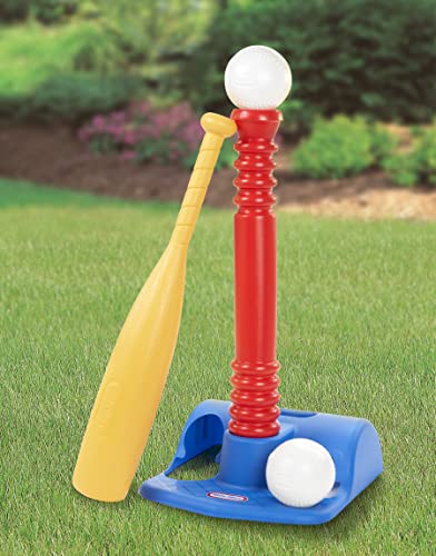 LITTLE TIKES TOTSPORTS T-BALL SET 11" WIDE 22" HIGH 611957P1 - RED/BLUE - Like New