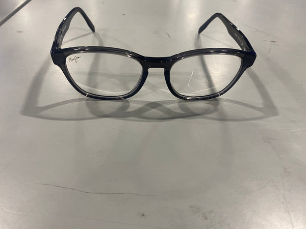 MAUI JIM MJO2125-11 TRANSLUCENT BLACK EYEGLASSES FRAMES 53-19 145 ITALY - BLACK - Like New