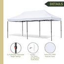 ARROWHEAD OUTDOOR 10’x20’ Heavy-Duty, Pop-Up Canopy & Instant Shelter White - Like New