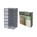 MINT STACKABLE STORAGE ORGANIZER 12 PACK - BLACK - Brand New
