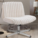 BRICK ATTIC CRISS CROSS CHAIR ARMLESS OFFICE CHAIR FOR HOME & BEDROOM - BEIGE - Like New